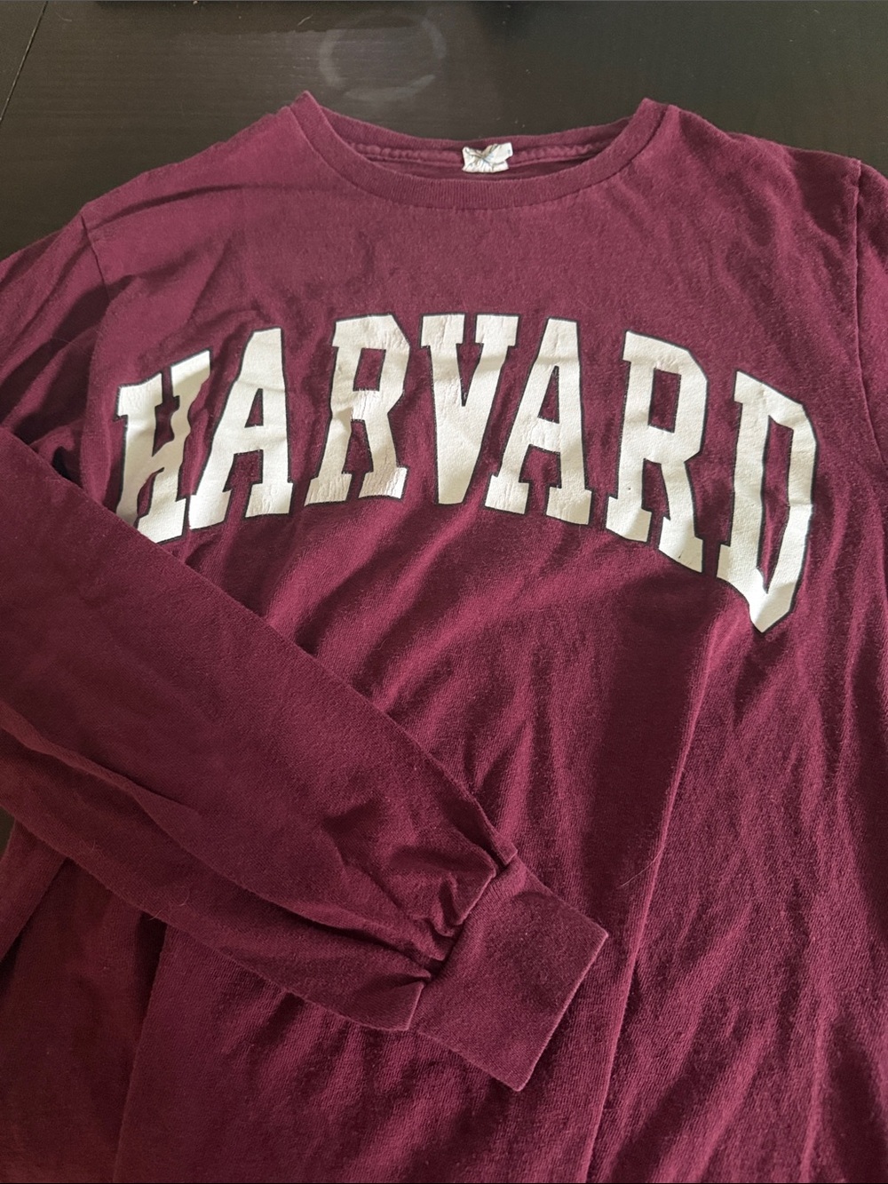 Harvard Maroon Long Sleeve Tee - Collegiate Comfort
